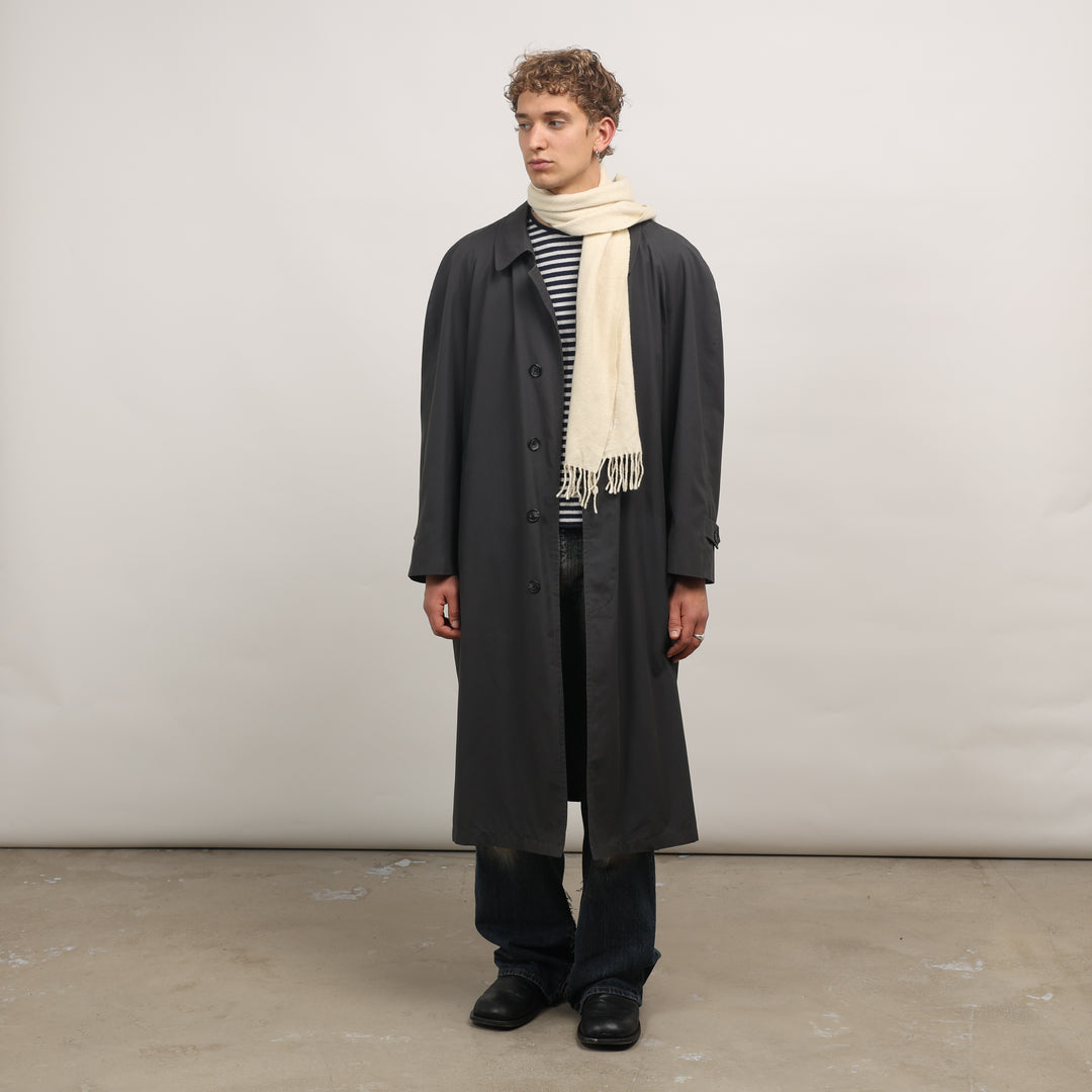 Christian Dior Trench Coat - Large Dark Grey Cotton