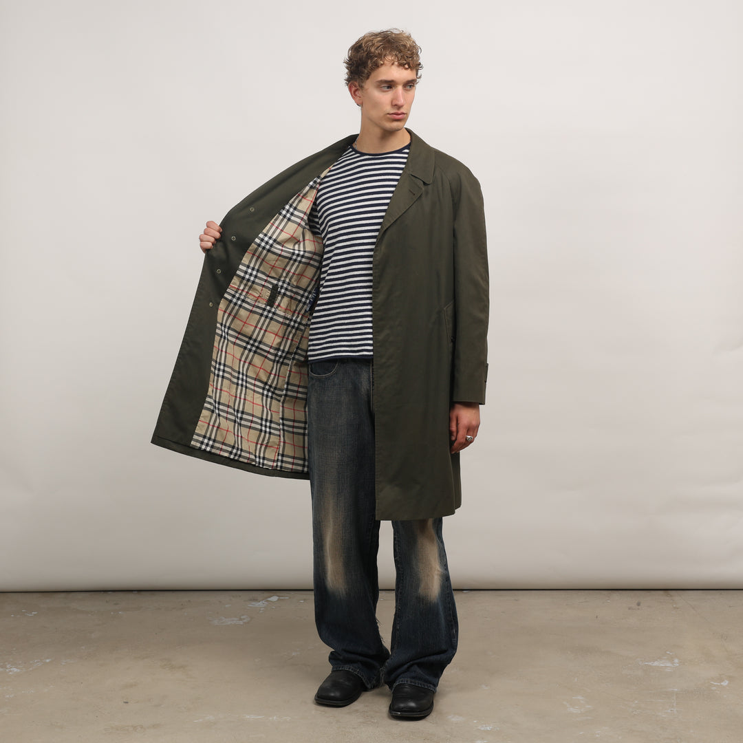 Burberry's Trench Coat - Medium Khaki Green Cotton