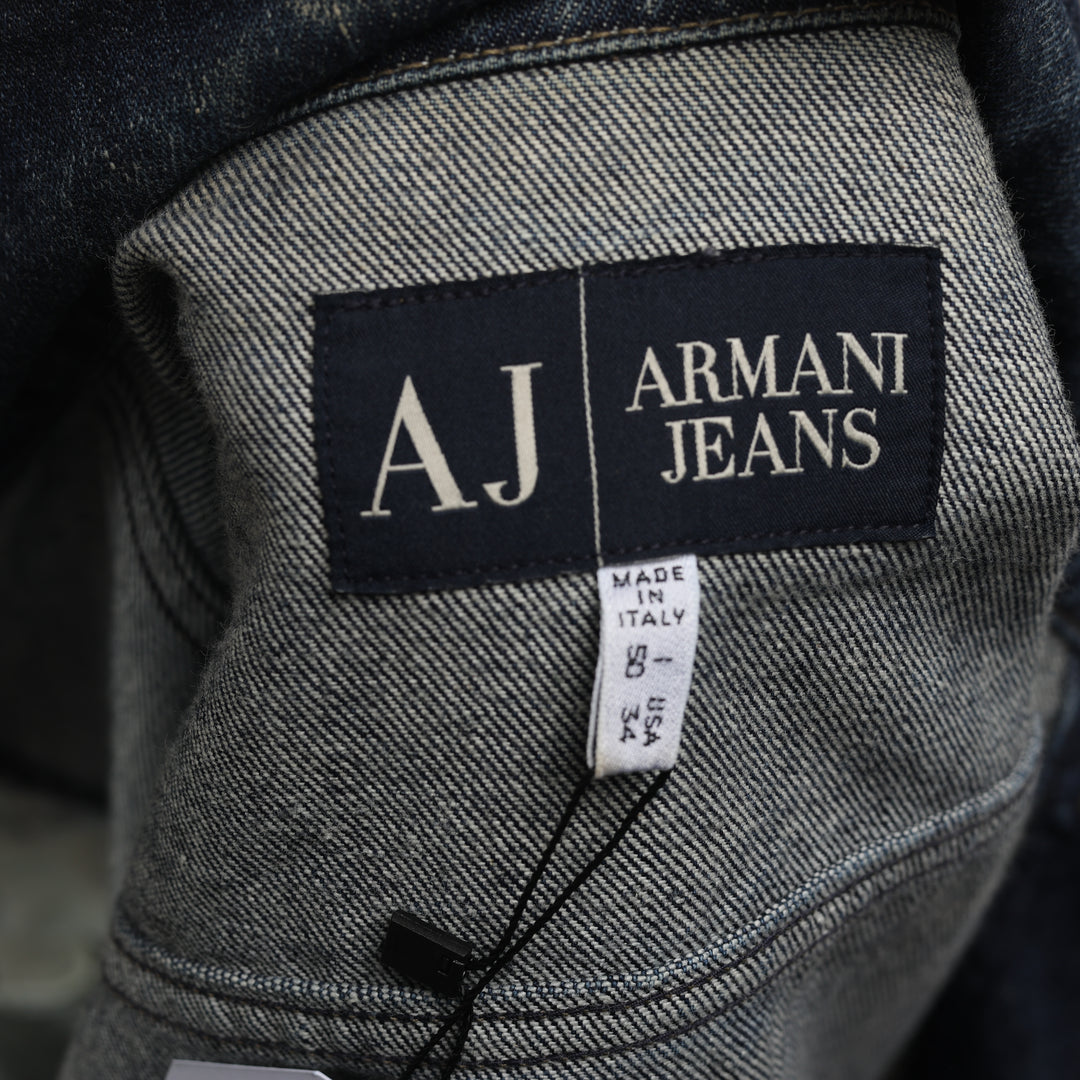 Armani Jeans Denim Jacket - Medium Dark Blue Denim