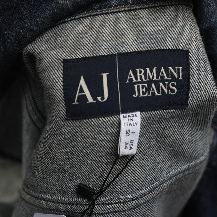 Armani Jeans Denim Jacket - Medium Dark Blue Denim