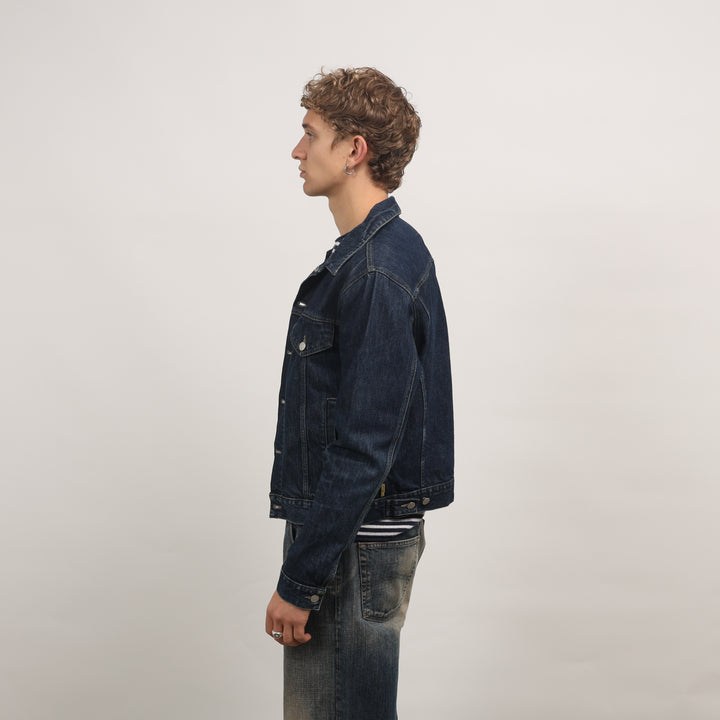 Armani Jeans Denim Jacket - Medium Dark Blue Denim