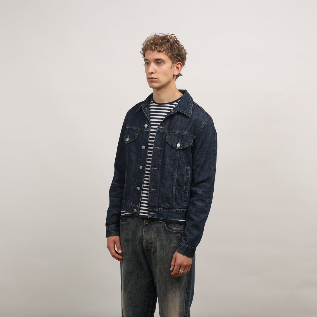 Armani Jeans Denim Jacket - Medium Dark Blue Denim