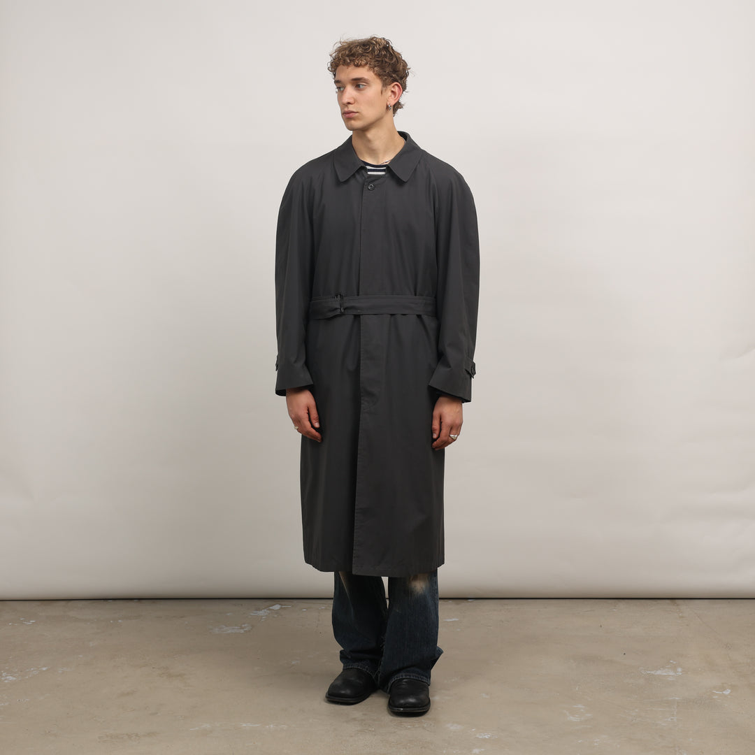 Christian Dior Trench Coat - Large Dark Grey Cotton