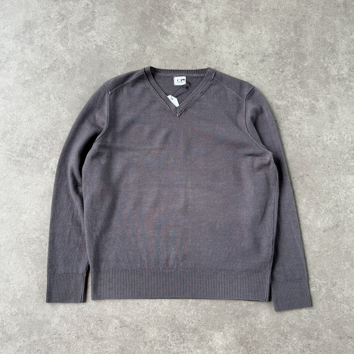 CP Company V-Neck Jumper Dark Grey Men's S