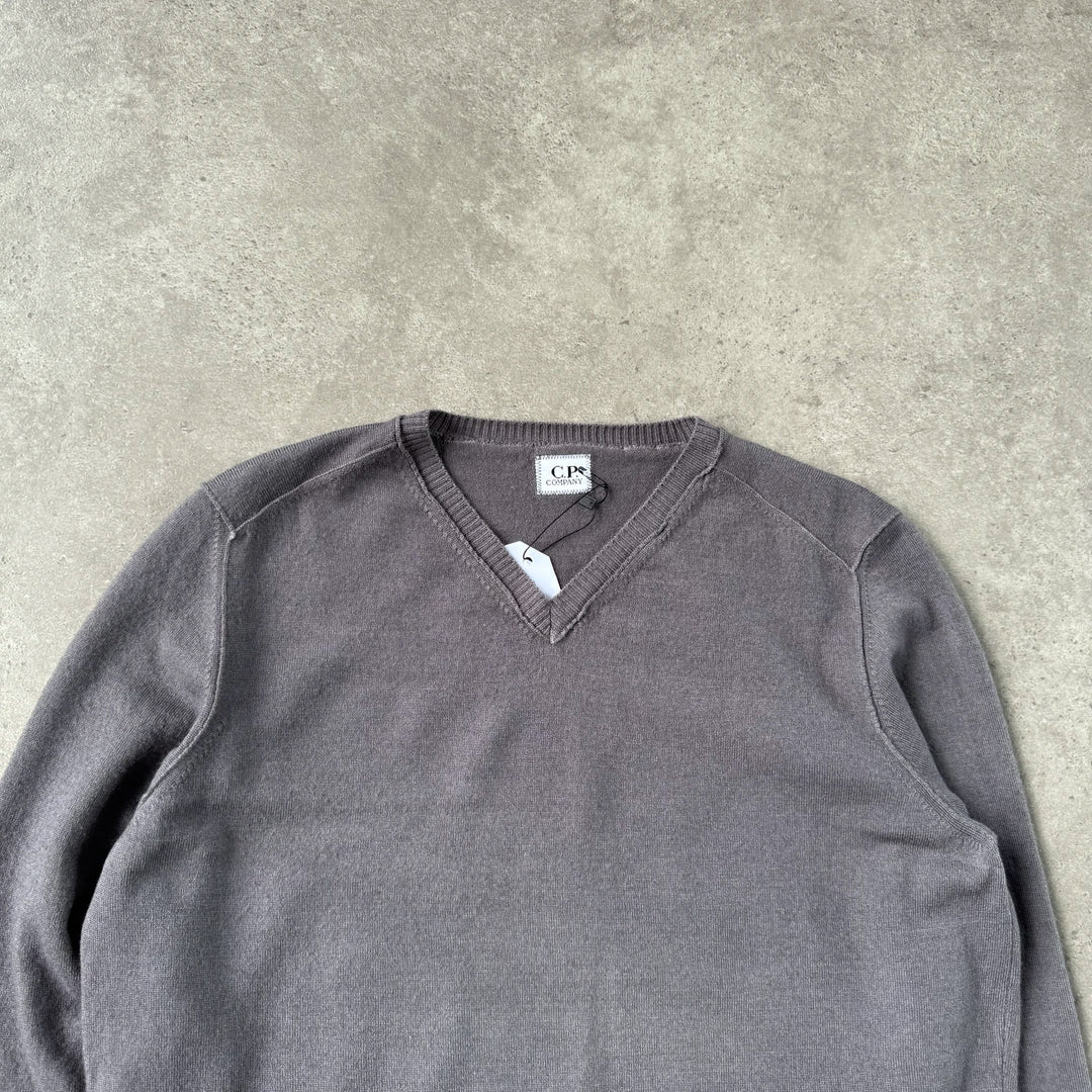 CP Company V-Neck Jumper Dark Grey Men's S