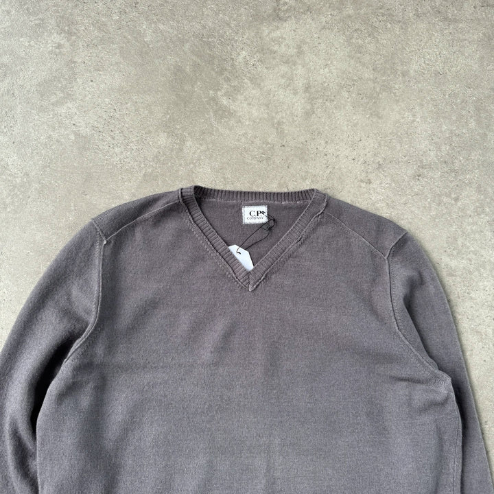 CP Company V-Neck Jumper Dark Grey Men's S