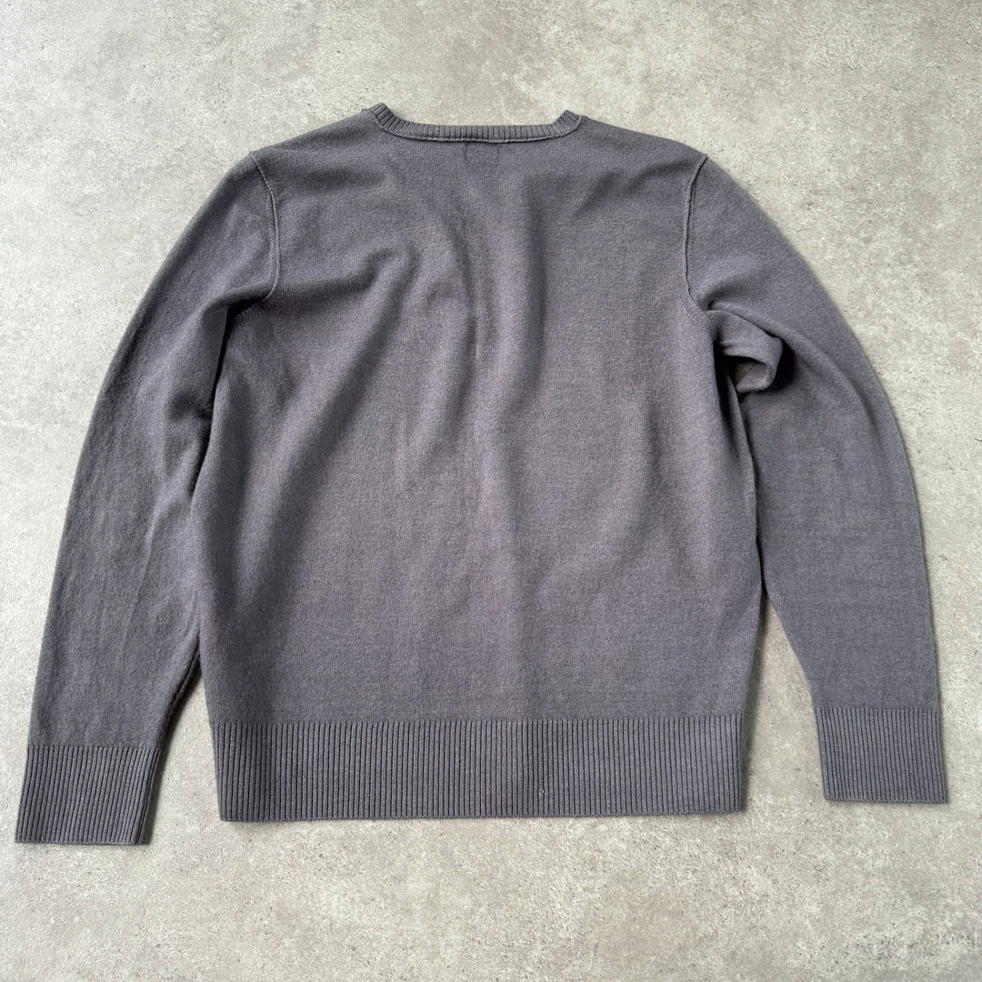 CP Company V-Neck Jumper Dark Grey Men's S