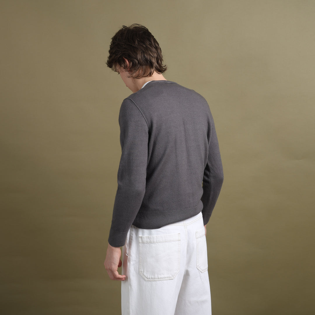 CP Company V-Neck Jumper Dark Grey Men's S