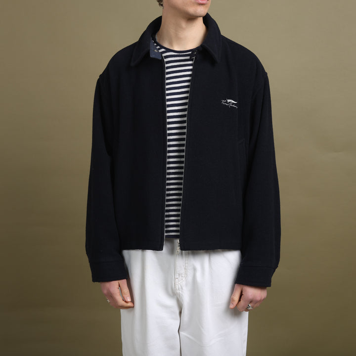 Thomas Burberry Bomber Jacket Navy Blue Men's L