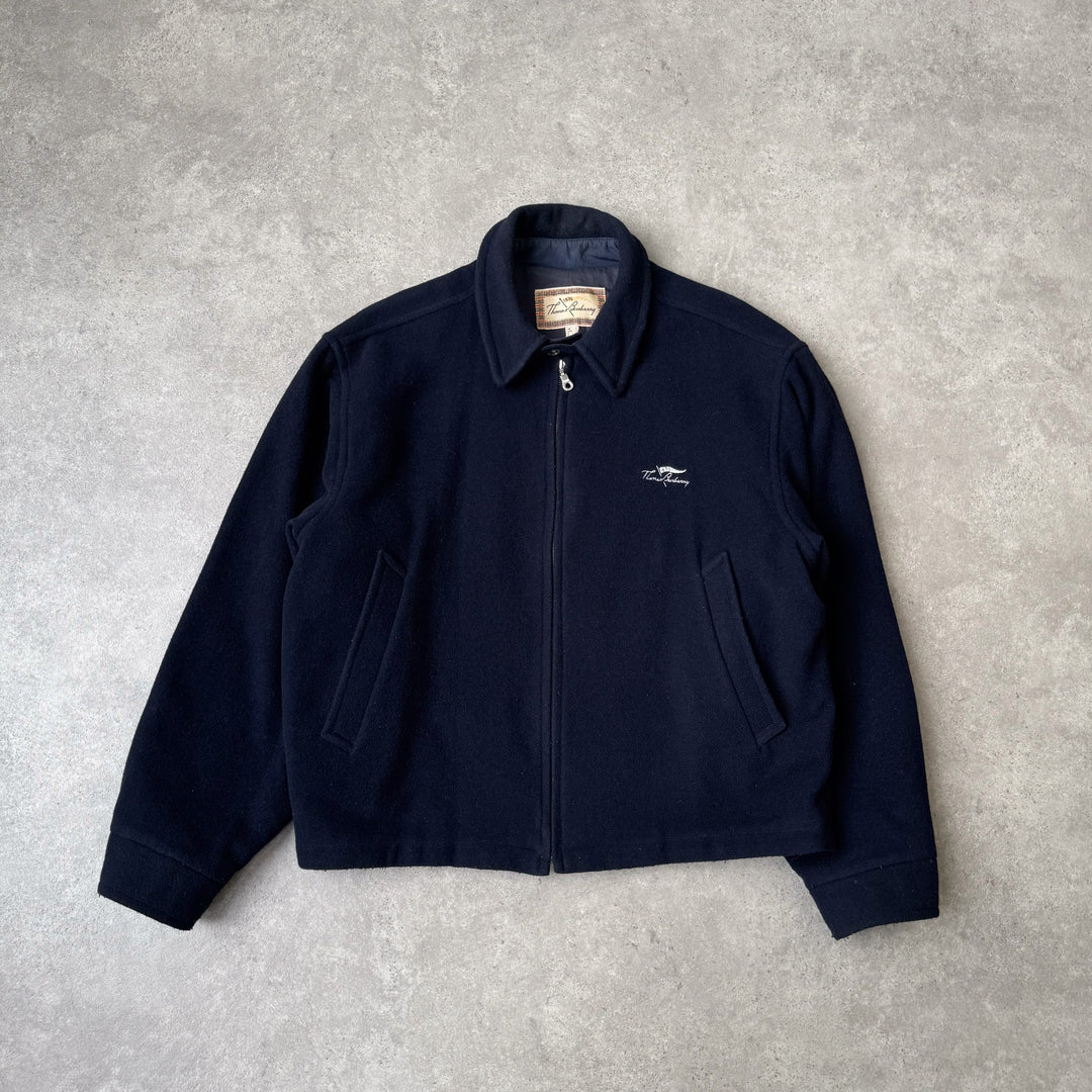 Thomas Burberry Bomber Jacket Navy Blue Men's L