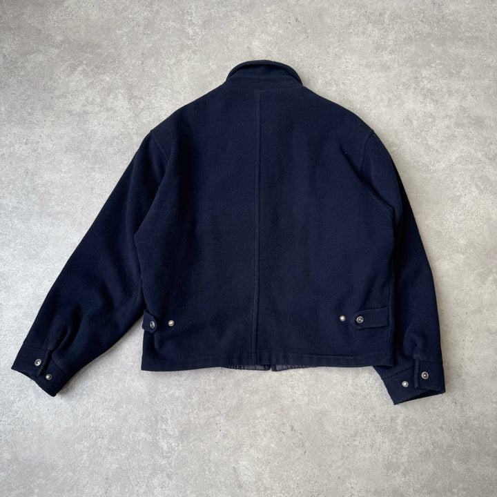 Thomas Burberry Bomber Jacket Navy Blue Men's L