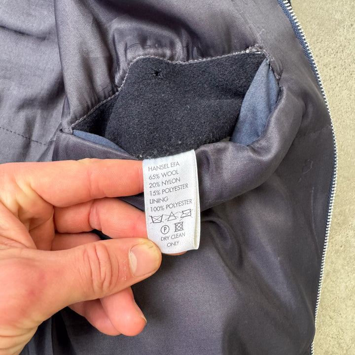 Thomas Burberry Bomber Jacket Navy Blue Men's L