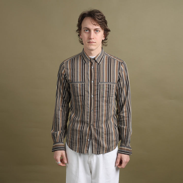 Dolce & Gabbana Dress Shirt Brown Men's S/M