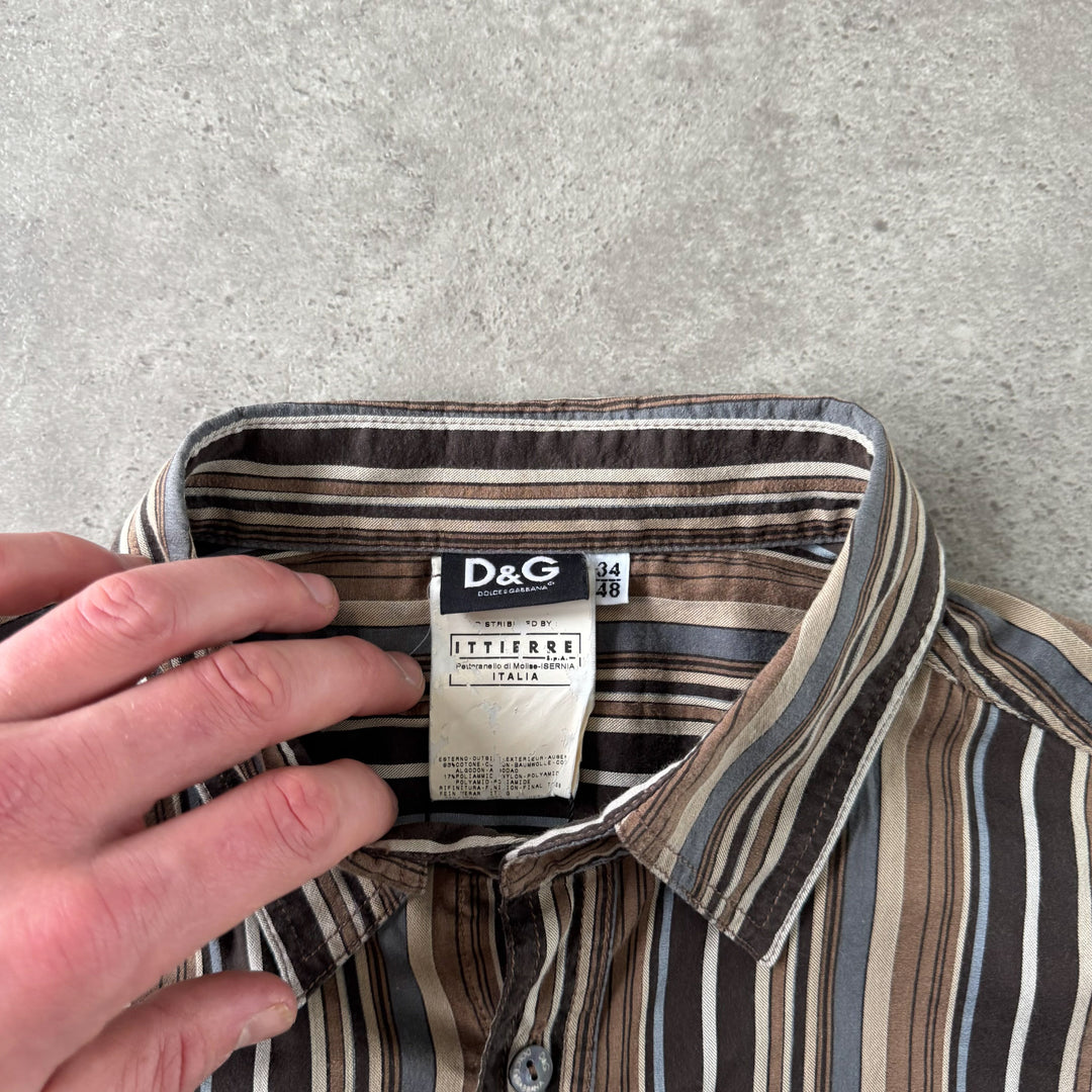 Dolce & Gabbana Dress Shirt Brown Men's S/M