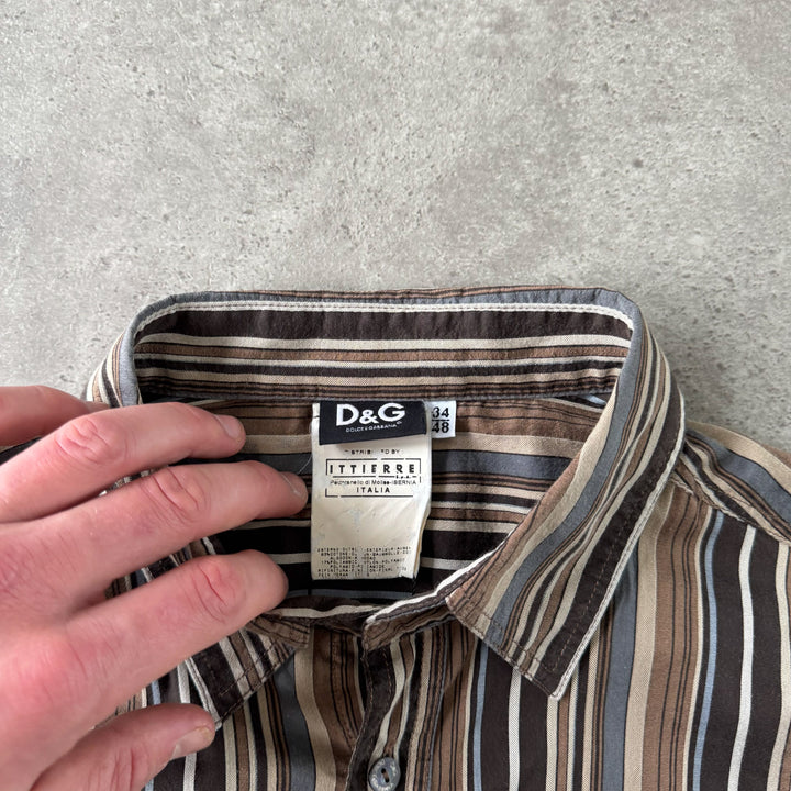 Dolce & Gabbana Dress Shirt Brown Men's S/M