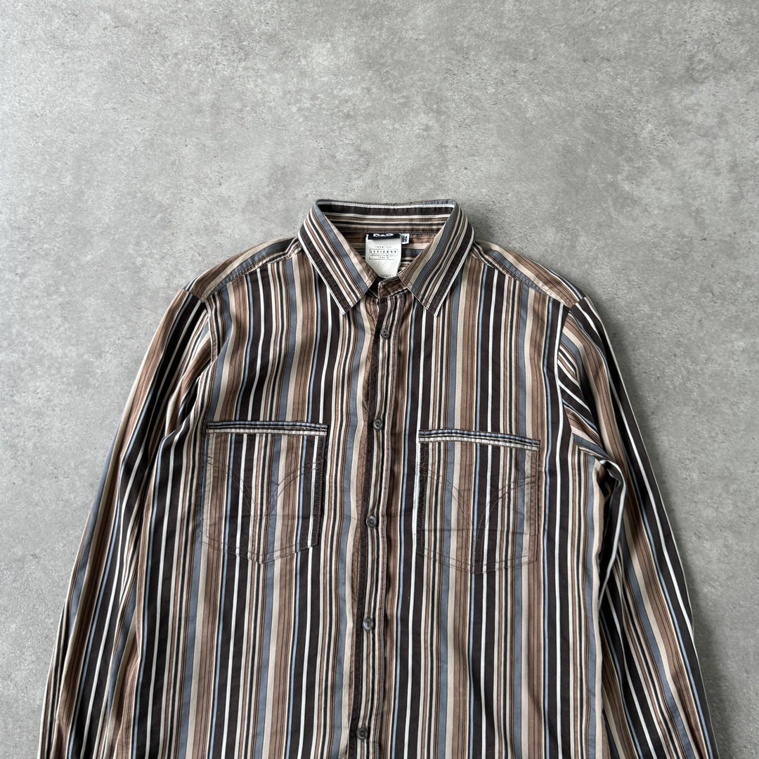 Dolce & Gabbana Dress Shirt Brown Men's S/M