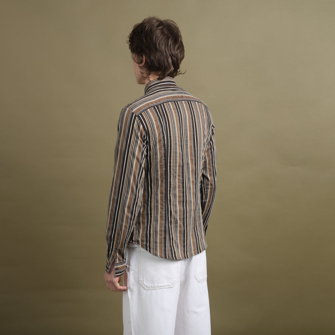 Dolce & Gabbana Dress Shirt Brown Men's S/M