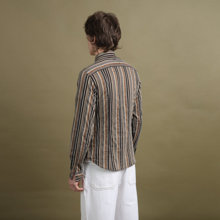 Dolce & Gabbana Dress Shirt Brown Men's S/M