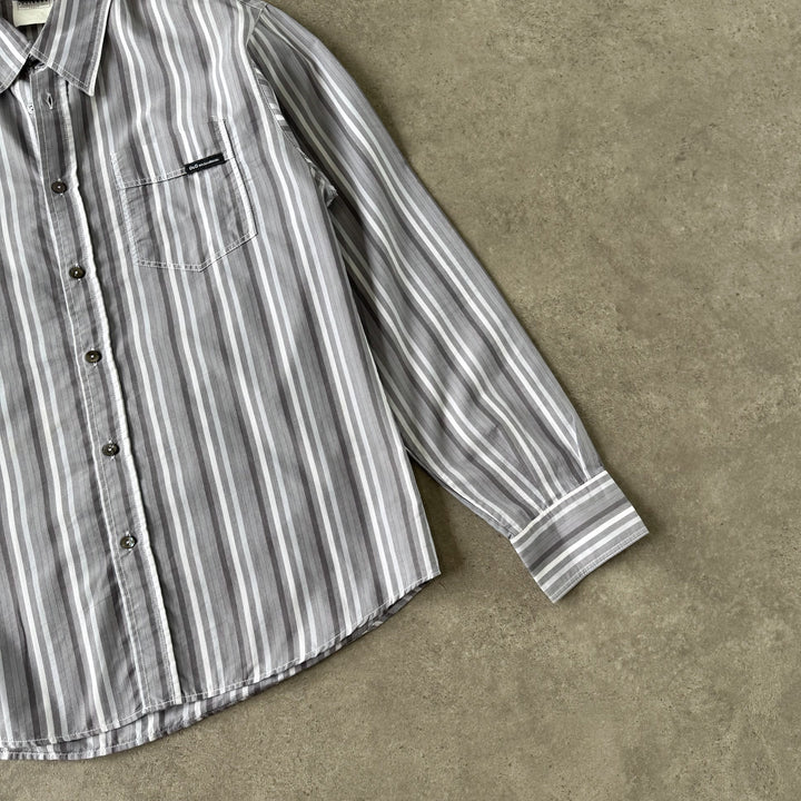 Dolce & Gabbana Dress Shirt Grey & White Men's L/XL