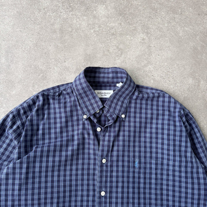 Yves Saint Laurent Shirt Navy Men's L
