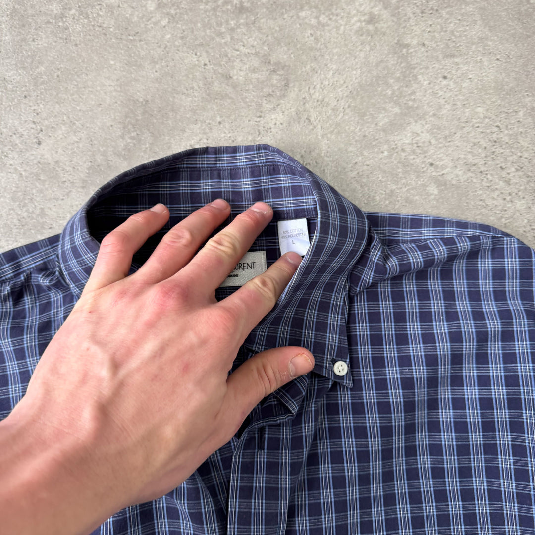 Yves Saint Laurent Shirt Navy Men's L