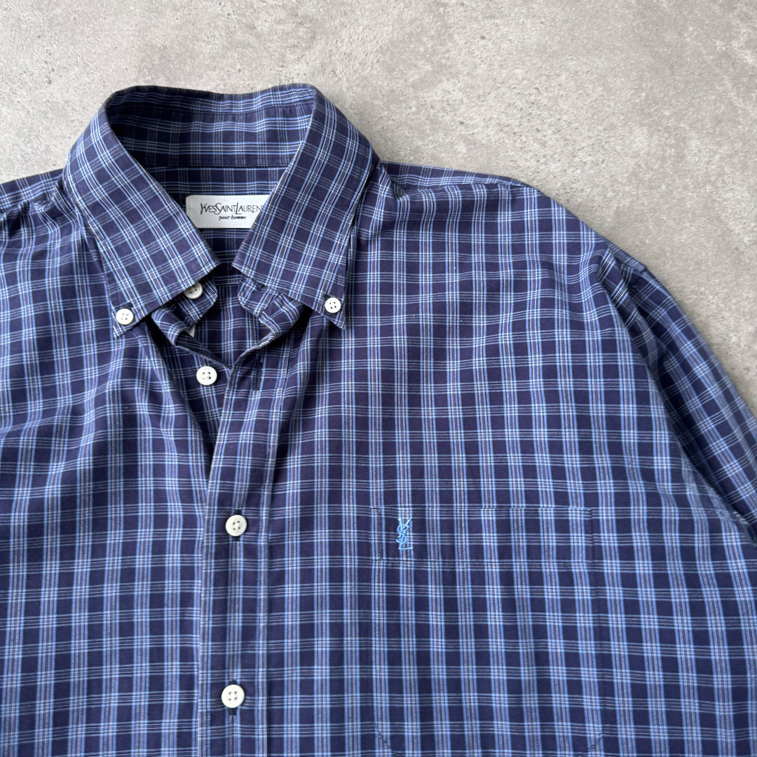 Yves Saint Laurent Shirt Navy Men's L