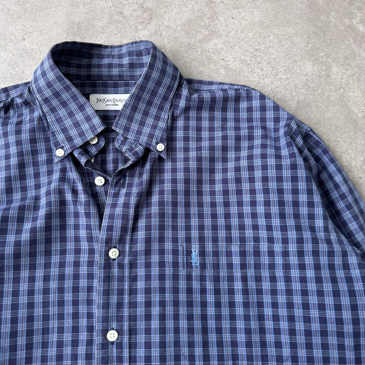 Yves Saint Laurent Shirt Navy Men's L