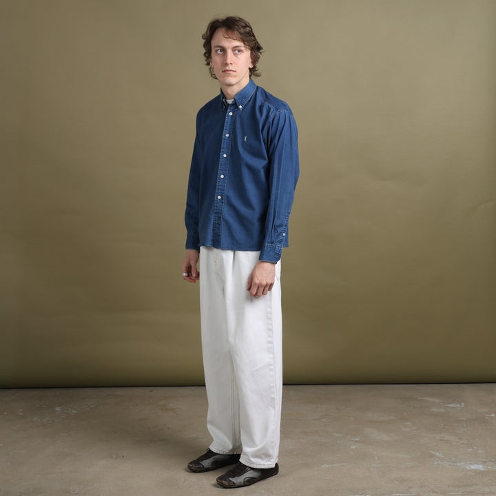 Yves Saint Laurent Denim Shirt Dark Blue Men's M