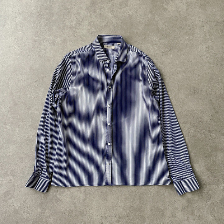 Burberry Dress Shirt Blue & White Men's L