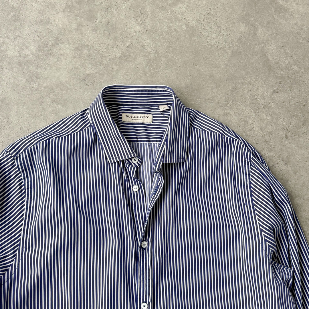 Burberry Dress Shirt Blue & White Men's L