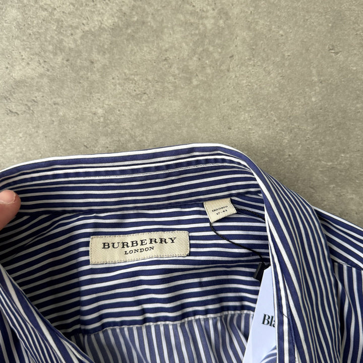 Burberry Dress Shirt Blue & White Men's L