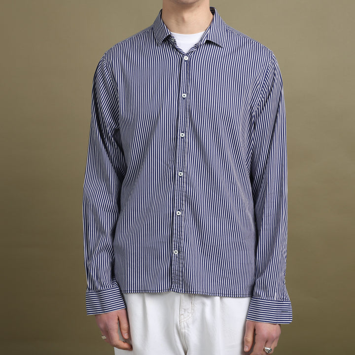 Burberry Dress Shirt Blue & White Men's L
