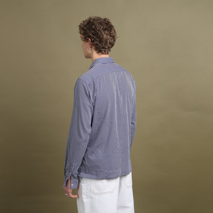 Burberry Dress Shirt Blue & White Men's L