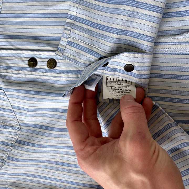 Dolce & Gabbana Dress Shirt Blue & White Men's M