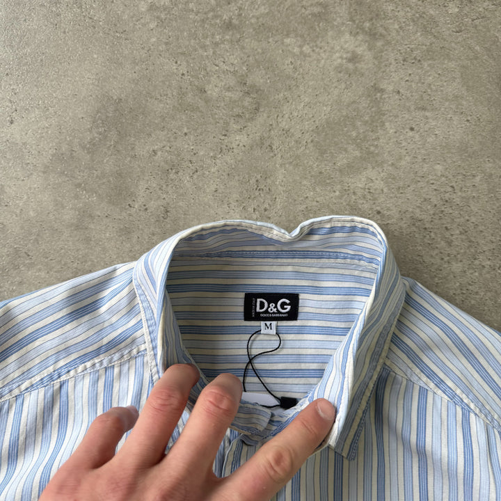 Dolce & Gabbana Dress Shirt Blue & White Men's M