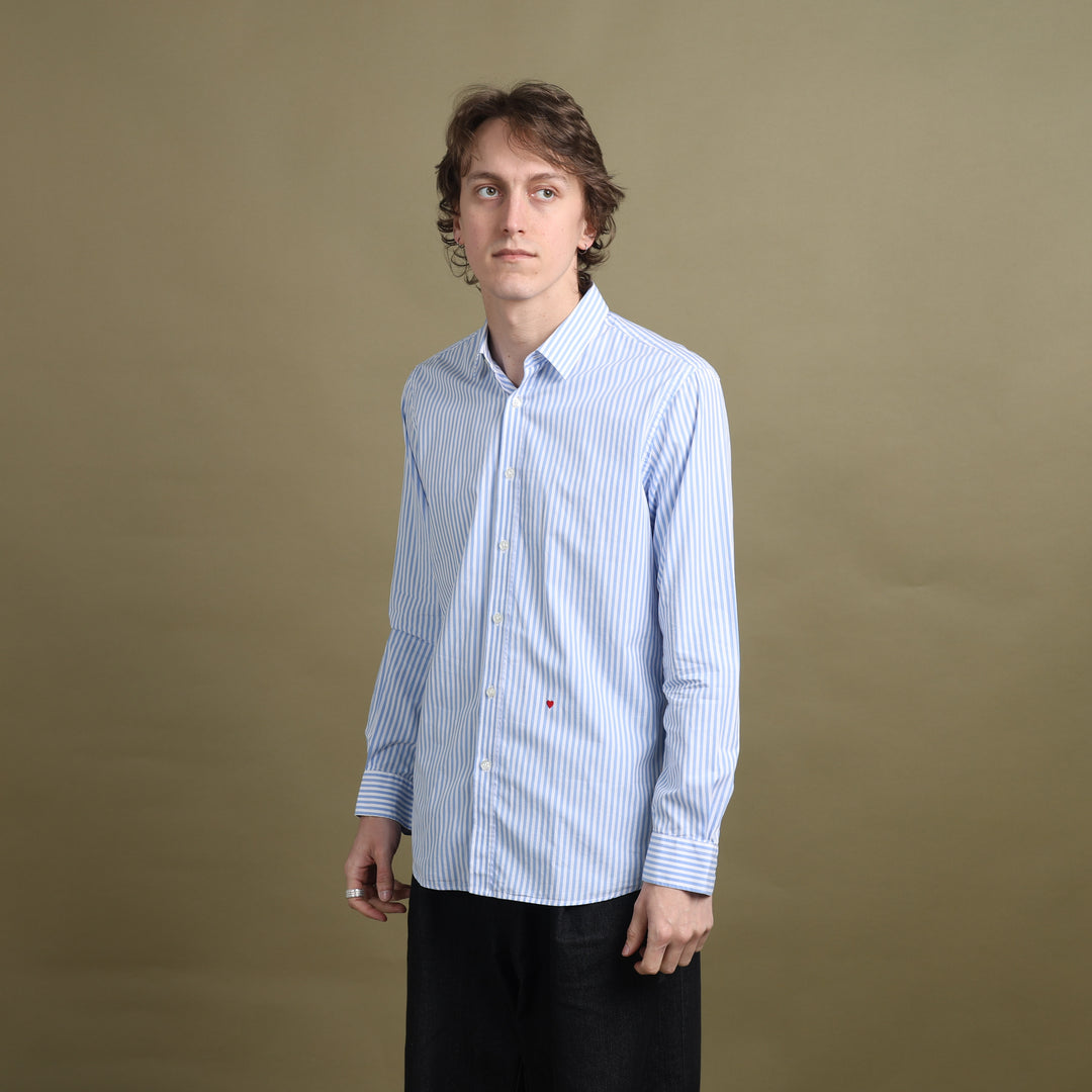 Moschino Dress Shirt Light Blue & White Men's M