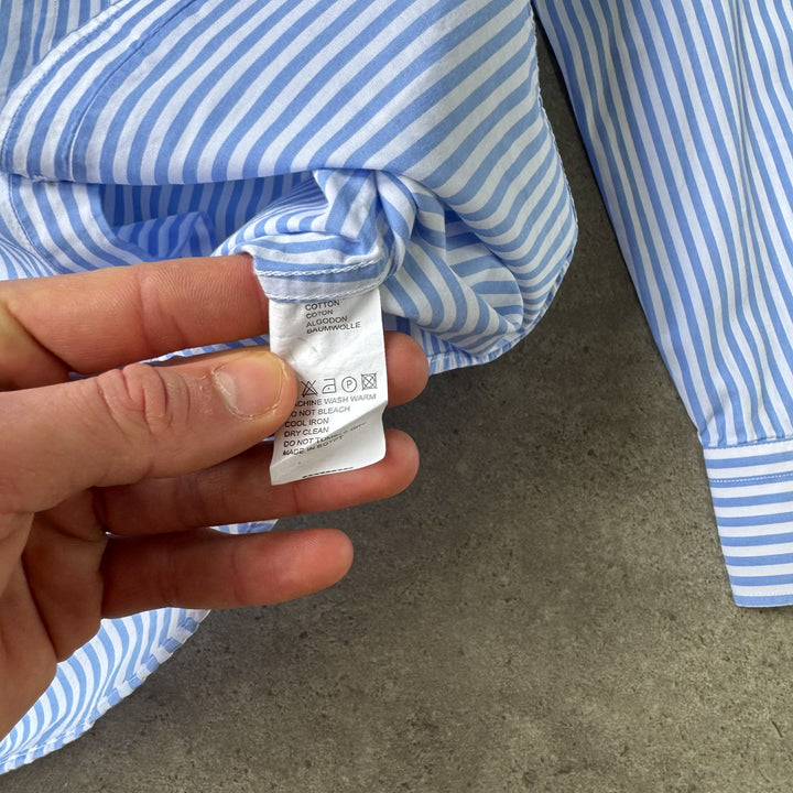 Moschino Dress Shirt Light Blue & White Men's M