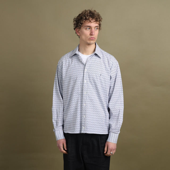 Yves Saint Laurent Dress Shirt Blue & White Men's L