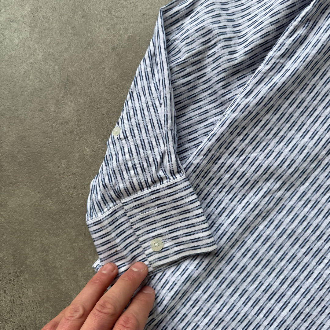 Yves Saint Laurent Dress Shirt Blue & White Men's L