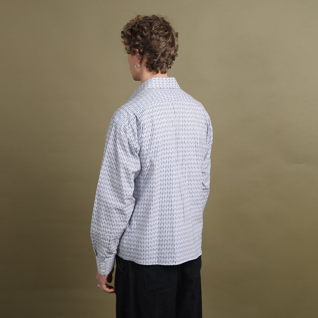 Yves Saint Laurent Dress Shirt Blue & White Men's L