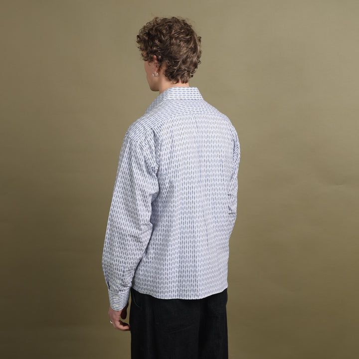 Yves Saint Laurent Dress Shirt Blue & White Men's L