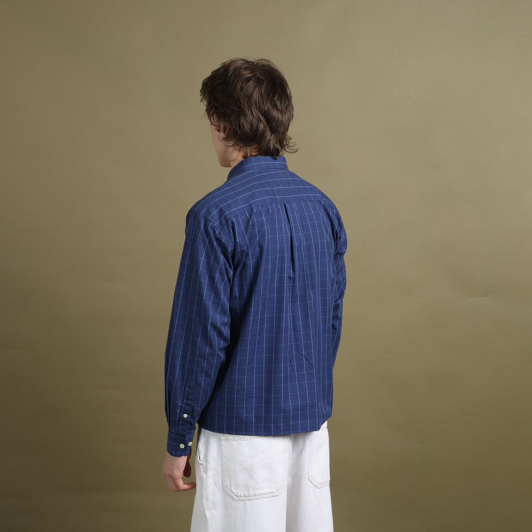 Thomas Burberry Shirt Navy & Blue Men's M