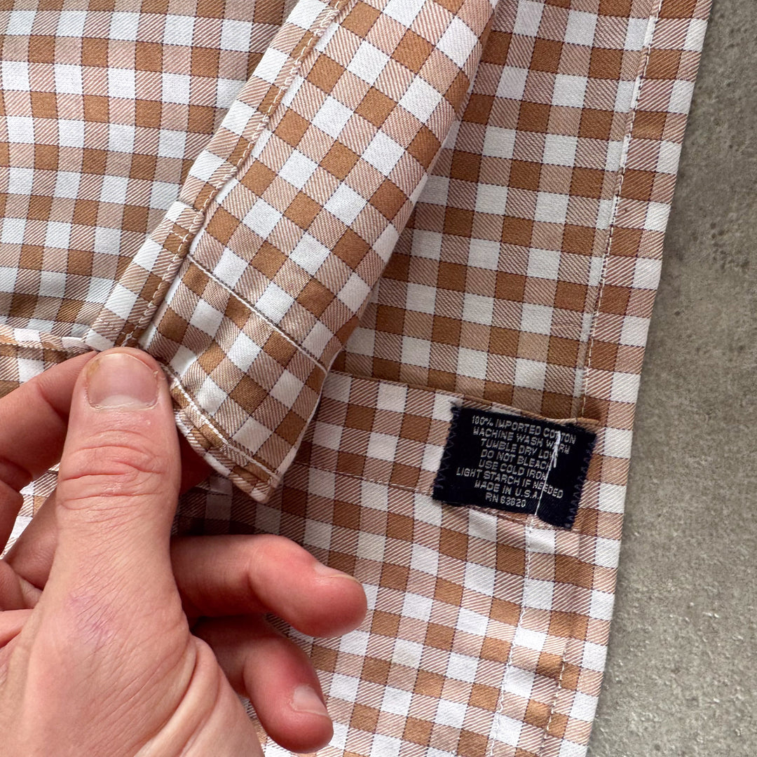 Burberry Shirt Burnt Orange & White Men's S