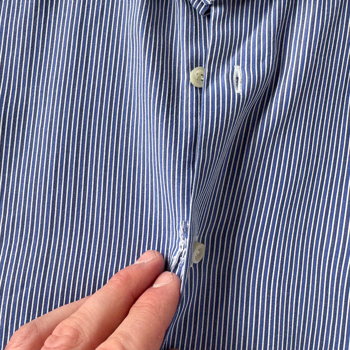 Balmain Dress Shirt Blue & White Women's M
