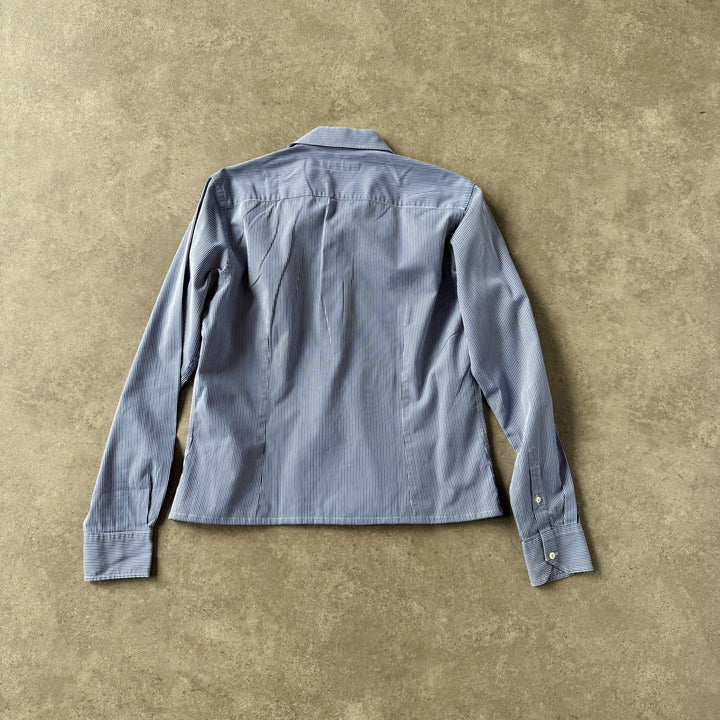 Balmain Dress Shirt Blue & White Women's M