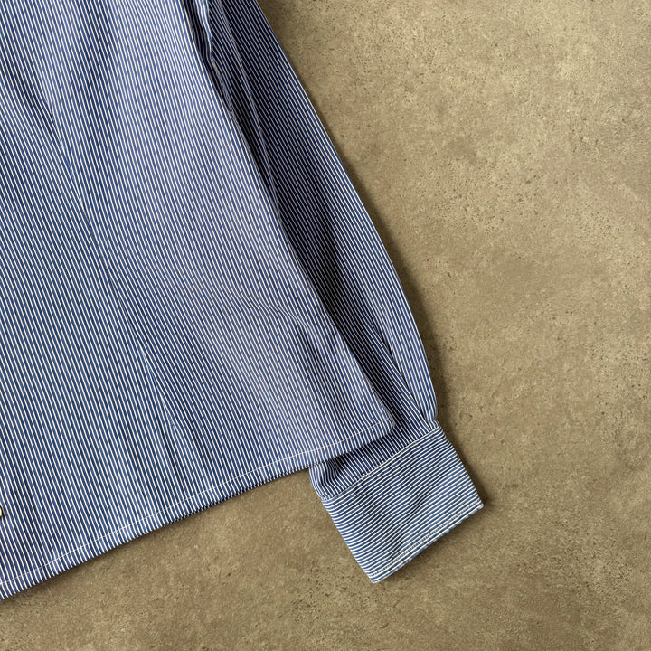 Balmain Dress Shirt Blue & White Women's M