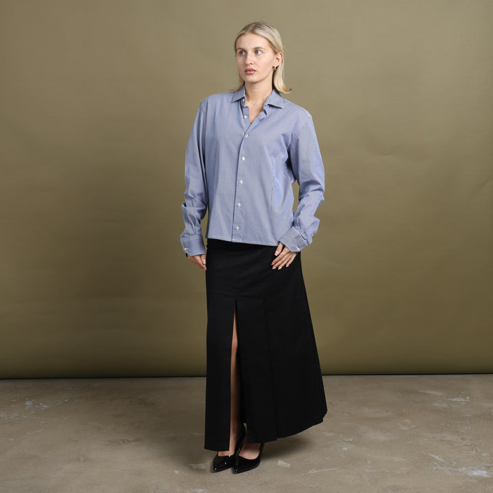 Balmain Dress Shirt Blue & White Women's M
