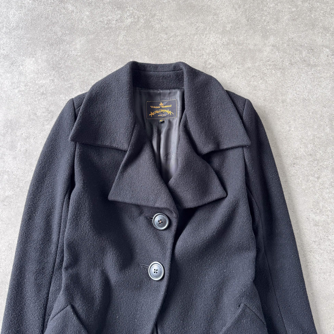 Vivienne Westwood Overcoat Black Women's UK 8