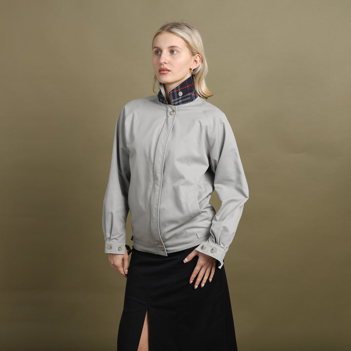 Burberry's Harrington Jacket Grey Women's UK 8