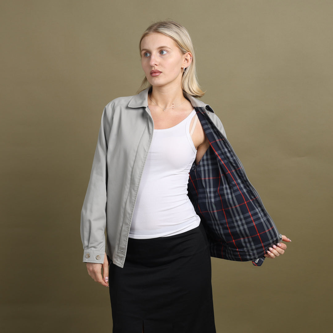 Burberry's Harrington Jacket Grey Women's UK 8